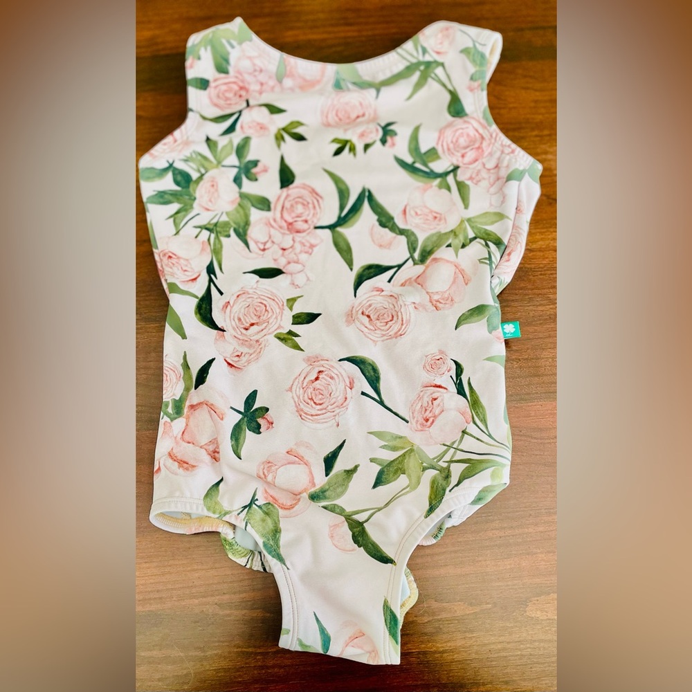 Lucky Leo Pink Blossom Flower Leotard Size Medium